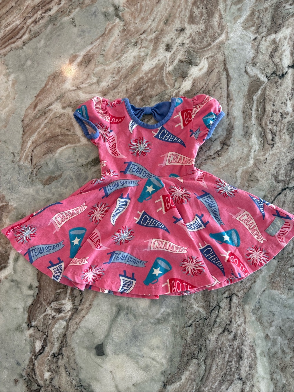 Eleanor Rose Boutique Team Spirit Sports Cheer Dress Skater Pink 18M Twirl - Picture 2 of 9